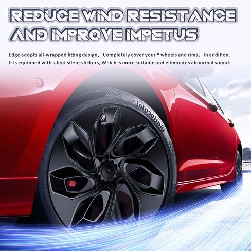 2024 تم ترقية غطاء العجلات 19 بوصة متوافق مع Tesla Model Y Wheel Cover Presactions ، وملحقات الأزياء السوداء والأزرق مناسبة مع Tesla Model Y 2024 2023 2022 2021 2020 ، مجموعة من 4 in Saudi Arabia