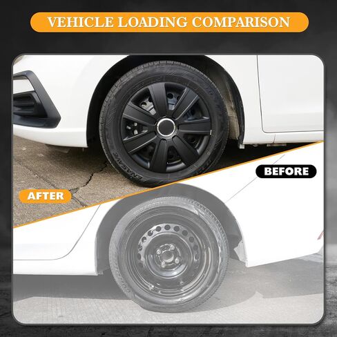 15 Inch Hubcaps, Universal Silver Lacquer Wheel Rim Covers – Set of 4 ABS&PC Material Hub caps, Snap-on Hub Caps for Car, Pickup Truck, SUV etc - 15 Inch Silver Lacquer 4-Pack in Saudi Arabia