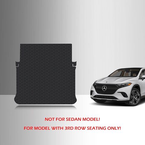 TOUGHPRO Cargo/Trunk Mats Accessories for Mercedes Benz EQS 450+ EQS580 SUV 3rd Row Down All Weather Heavy Duty Black Rubber 2022 2023 2024 2025 (Made in USA) in Saudi Arabia
