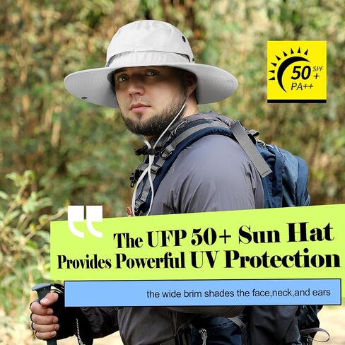 XL/XXL Oversized Sun Hat for Men Women, UPF 50+ Wide Brim Bucket Hat in Saudi Arabia