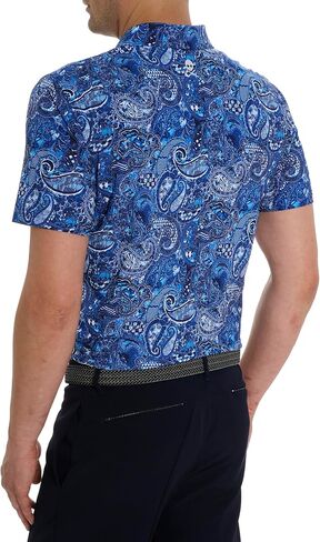 Robert Graham Men's Golden Paisley Short Sleeve Knit Polo Shirt in Saudi Arabia