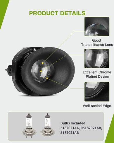 AutoSaver88 Fog Lights متوافقة مع 2015 2016 2017 2018 2019 2020 2021 2022 2023 Dodge Challenger Driving Fog Light Light in Saudi Arabia