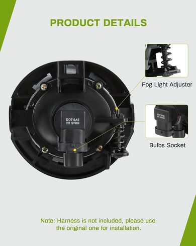 AutoSaver88 Fog Lights متوافقة مع 2015 2016 2017 2018 2019 2020 2021 2022 2023 Dodge Challenger Driving Fog Light Light in Saudi Arabia