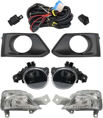 Bumper Fog Lights Assembly Compatible with Altima 2019 2020 2021 Left & Right Fog Lamp w/Turn Signal Lights + Wiring Harness + Switch NI2530121 NI2531121 26135-6CA0A in Saudi Arabia