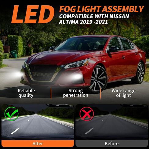 Bumper Fog Lights Assembly Compatible with Altima 2019 2020 2021 Left & Right Fog Lamp w/Turn Signal Lights + Wiring Harness + Switch NI2530121 NI2531121 26135-6CA0A in Saudi Arabia