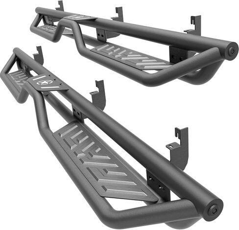 Running Boards Side Steps Compatible with 2015-2025 Chevy Colorado & GMC Canyon Crew Cab (4 Full Size Doors), Two Stairs Design Bolt-on Side Rails Step Nerf Bar (Textured Black) in Kuwait