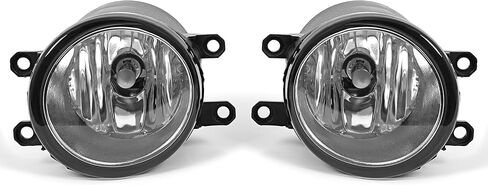 HECASA Front Pair Fog Light & Fog Lamp Bezel Compatible with 2011-2013 Toyota Corolla Fog Lamp Cover Trim w/LED Daytime Running Lights Driver & Passenger Side - 2 Packages in Saudi Arabia