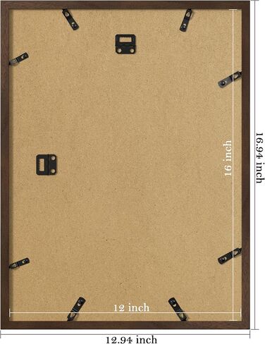 eletecpro 18x24 Walnut Wood Poster Frame Matted to 16x20 with Acrylic Cover and Wooden Frame for Movie Photos Large Gallery Decor for Wall Mounting in Saudi Arabia