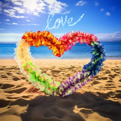 GoldDawn Premium Hawaiian Leis, Artificial Flowers for Party Supplies and Luau Decorations, Meticulously Handcrafted, Elevate Your Celebration with Exquisite Flower Necklaces (6 Colors) in Kuwait