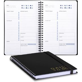 UtyTrees Undated Daily Planner: 5.2"x7.5" 144 Pages, Daily To Do List Notebook, Daily Journal with Meals Planner, Office Organization Unisex Planners, Green