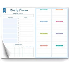 Clever Fox Weekly Desk Planner – Desktop Weekly to Do List Notepad & Planning Pad for Boosting Productivity, 50 Tear Off Weekly Journal Sheets, Size: 8.5" x 11" – Pink