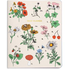 ban.do Undated Daily To Do Planner, Personal Organizer Schedule Planner with Meal Plan and To Do Lists, Botanical Cream