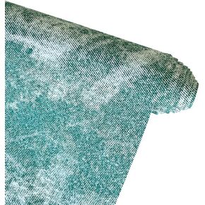 ONEART | Aquamarine Leather Denim Fabric 12 x 53 inches Retro Western Cowboy Faux Leather Fabric, Perfect for Handbags Wallets Making