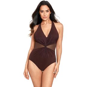 Miraclesuit Women's Swimwear Illusionist Wrapture Halter Soft Cup One Piece Swimsuit