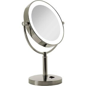 Zadro Laguna 11" Makeup Mirror with Lights and Magnification LED Lighted Makeup Mirror with Magnification 10X/1
