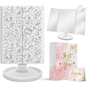 Hexagram Horse Gifts for Girls, Mothers Day Horse Gifts for Women, Gifts for Horse Lovers, Horse Makeup Mirror with Lights Gifts for Girls Teenager, Horse Lover Lighted Make Up Mirror Gift for Women