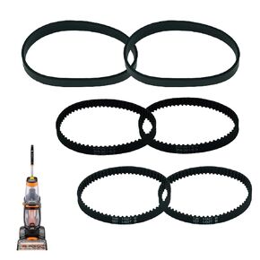 6 Pcs Replacement Belt Set Compatible with Bissell ProHeat 2X Revolution Pet Pro Model 1548, 1551, 1551W, 1550 Carpet Vacuum Cleaner, Replace Parts 1606418, 1606419, 1606428