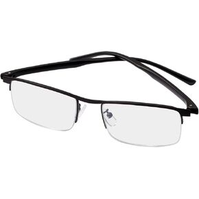 LJIMI Progressive Multifocus Reading Glasses Anti Blue Light No Line Multifocal Computer Readers for Men and Women Anti Eye Strain/Glare/UV Filter Eyeglasses Semi-Rimless Eyewear Safety Goggles