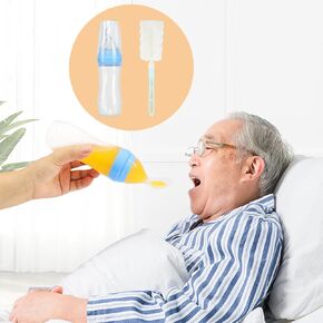 Drinking Aids Feeding Cup for Elderly Disabled Patient Maternity Convalescent Drink Water Porridge No Spill Drinking Cup Drink Spoon Bottle Flow Control Senior Liquid Feeder Convalescent Feeding Cup