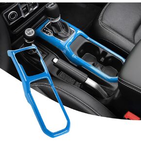 RT-TCZ for Jeep JL Gear Shift Cup Holder Panel Trim Cover for Jeep Wrangler JL JLU Gladiator JT 2018-2024 Blue Interior Accessories
