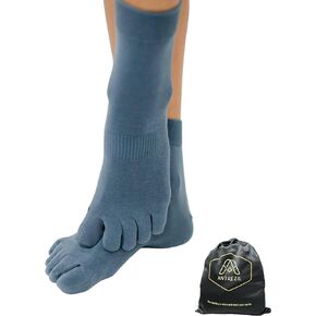 Five-Toe Socks - Pack of 4 Pairs with Bag | Colorful Cotton Socks Breathable Socks Sweat-Absorbent Socks, Runing Socks, Sports Socks, Casual Socks,