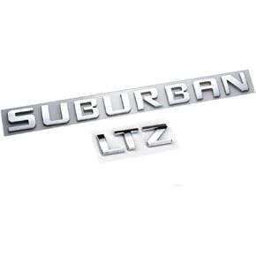 New Suburban LTZ Letter Emblems ABS Badge Replacement for Gm Suburban Glossy Shiny (Chrome)