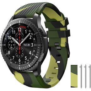 سوار ساعة TOOLAIK 22 مم متوافق مع ساعة Samsung Galaxy Watch 3 45 مم/Galaxy Watch 46 مم/Gear S3 Frontier/Classic، سوار ساعة ذكية من السيليكون الناعم 22 مم حزام كاجوال للنساء والرجال in Saudi Arabia