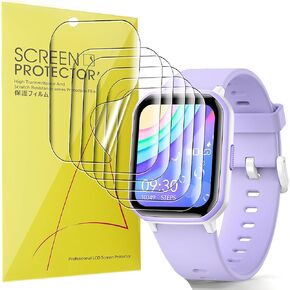 Compatible for YOUSOKU Kids Smart Watch Screen Protector, lamshaw [6 Pack] Full Coverage TPU Clear Film Compatible for YOUSOKU H97 Pro Kids Smart Watch / MgaoLo 1.5 Inches H97 Pro Kids Smart Watch (6