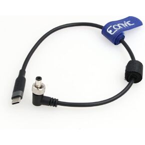 Eonvic Power Cable for Atomos Ninja V Zwo ASI Cooled Cameras PD USB 3.1 Type C to Locking DC Power Jack 30cm