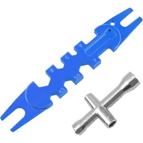 RC Ball End Remover RC Ball Joint Tool Multifunction Wrench w/Mini Hex Socket Wrench Compatible with Traxxas Axial Arrma Redcat HSP ECX Tamiya HPI RC Car (Red)