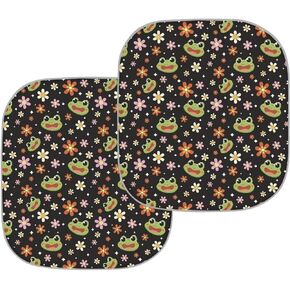 FOR U DESIGNS Paw Print 2 Piece Windshield Sun Shades Universal Fit UV Protect Foldable Accordion for Car Auto Sedan Truck SUV