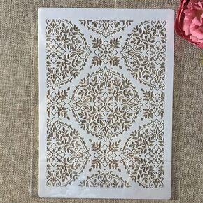 TIAMECH A4 Tree Vine Leaves Stencil for Painting on Wood Reusable Branches Layering Stencil DIY Scrapbook Coloring Decorative Size 8.3 x 11.7inch Templates