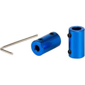 2 قطعة وصلات وصلات صلبة موصل غلاف ألومنيوم أزرق 8 مم إلى 8 مم لعمود المحرك المتدرج NEMA 17 ومسمار الرصاص T8 للطابعة ثلاثية الأبعاد أو آلة التوجيه CNC 3018 pro in Kuwait