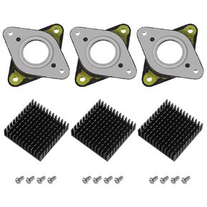 3 Pack Nema17 Stepper Motor Steel and Rubber Vibration Dampers with M3 Screw and Heat Sinks for Creality CR 10, 3D Printers