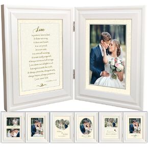 A'arkaJ 2024 Wedding/Anniversary Picture Frame – Collage, 7 Mats Included – Wedding Gifts for Couples, Lover, Wife, Husband (Teal Blue)