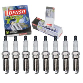 8 pc DENSO Platinum TT Spark Plugs compatible with GMC Sierra 1500 5.3L 6.2L V8 2014-2017