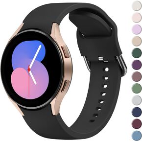 AK for Samsung Galaxy Watch 5 Band 40mm 44mm / Galaxy Watch 5 Pro Bands 45mm, 20mm Soft Silicone No Gap Sport Band Adjustable Replacement Strap for Galaxy Watch 5 Band Women Men