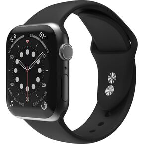 Sinjimoru Silicone Bands for Apple Watch, Adjustable Silicone Band Straps for Apple Watch Series Ultra/8/SE2/7/6/SE/5/4. Silicone Wristband for Apple Watch Size L 38/40/41/42/44/45/49mm