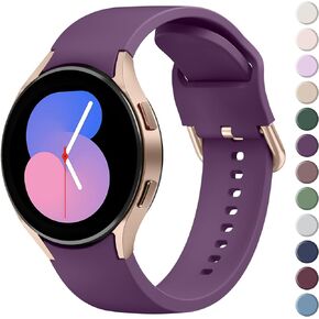 AK لساعة Samsung Galaxy Watch 5 Band 40mm 44mm / Galaxy Watch 5 Pro Bands 45mm، 20mm سيليكون ناعم بدون فجوة حزام رياضي قابل للتعديل حزام بديل لساعة Galaxy Watch 5 Band النساء والرجال