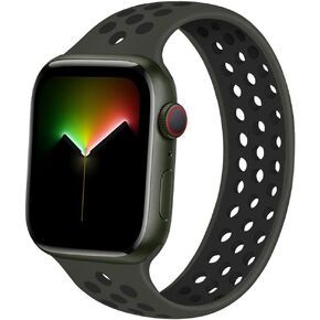 ALMNVO Sport Silicone Solo Loop Bands for Apple Watch Bands 49mm 45mm 41mm 44mm 42mm 40mm 38mm,Breathable Wristbands Replacement Strap no Clasp for iWatch Series Ultra SE 8 7 6 5 4 3 2 1