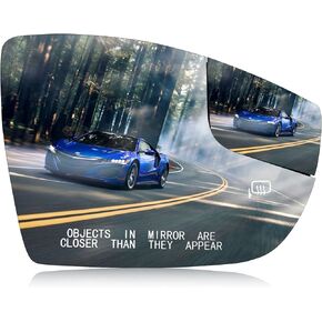 Passenger Side Mirror Glass for Ford Focus 2012-2018 Towing Heated W/Back Plate Replacement for CM5Z-17K707-G
