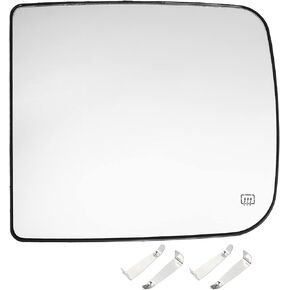 X AUTOHAUX Driver Left Side Mirror Glass Car Rearview Mirror Glass Power Heated Exterior Mirror Replacement for Ram 1500 2500 3500 2010-2015 68067727AA