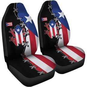 Puerto Rico Frog Warrior Car Seat Covers, Auto Front Seat Covers Set of 2, Universal Fit Most Vehicle, Cars, Sedan, Truck, SUV, Van in Saudi Arabia