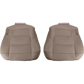 AUTOKAY Driver and Passenger Bottom Leather Seat Cover TAN for Ford F150 Lariat 2001-2003 Front Car Seat Covers for Driver and Passenger Bottom Seats