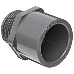 836 Series PVC Pipe Fitting, Adapter, Schedule 80, 2" Socket x NPT Male