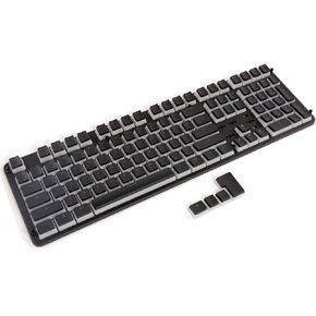 Happy Balls PBT Keycaps Backlit Pudding Keycap مجموعة Doubleshot ملف تعريف OEM شفاف مع حامل أغطية المفاتيح وساحب للوحة المفاتيح الميكانيكية 61/87 TKL/104/108 MX (بودنغ أبيض)