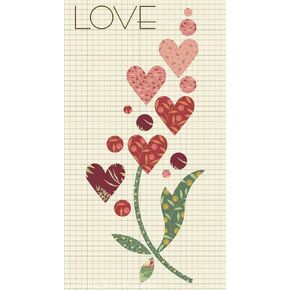Laundry Basket Quilts Harmony Silhouettes Block 3-Love Pattern, None