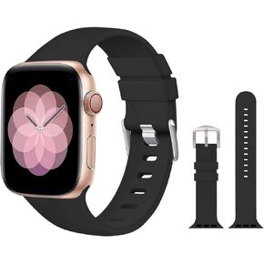 10 Pack Compatible with Apple Watch Bands 38mm 40mm 41mm 42mm 44mm 45mm, Soft Silicone Watch Band for iWatch Series SE 8 7 6 5 4 3 2 1