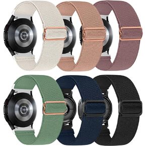 6 pack 20mm Wristband Compatible with Samsung galaxy watch active 2 bands 40mm 44mm/Active 40mm/Galaxy Watch 3 41mm/Galaxy Watch 42mm/Gear S2/Galaxy Watch 4 5 6 Band for Women Men