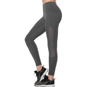 Yvette Leggings for Women with Pockets Butt Lift, High Waisted, Tummy Control, Buttery Soft, Mesh Panel Workout Running